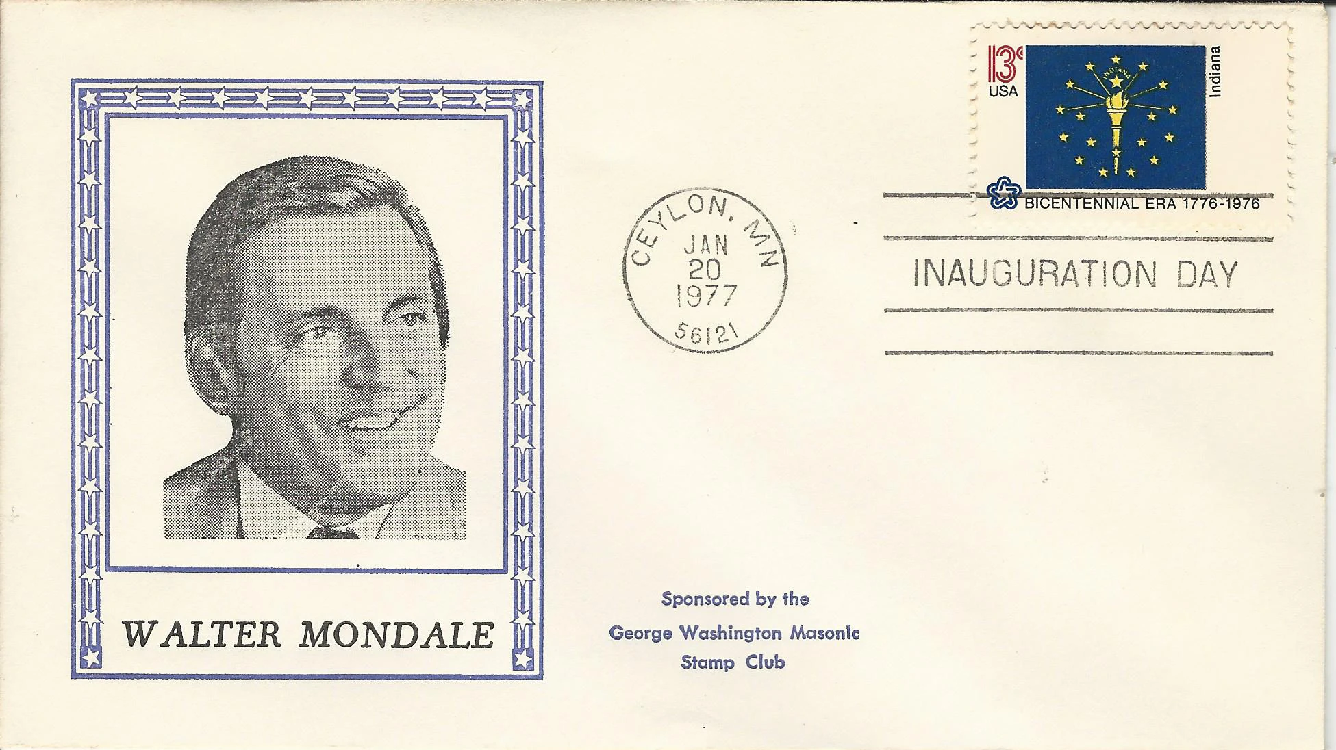Inauguration VP Walter Mondale Postmark #1: Washington, DC&hellip;